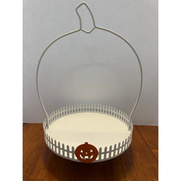 Halloween Pumpkin Wire Tray Farmhouse Fall Décor Candy Dish Stand - Picture 1 of 4